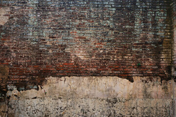 Obraz premium abstract defect wall, rusty, old. vintage. the old house walls with moss. Old Concrete using as textures background. old cement construction material texture 