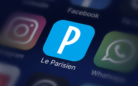 Le Parisien logo sur un &eacute;cran de smartphone