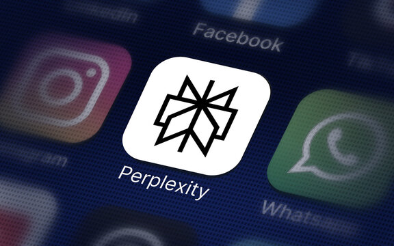 Perplexity company logo on the smartphone screen