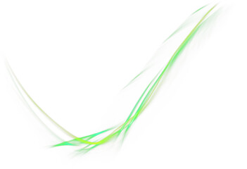 Abstract Light Effect with Glowing Particles on Transparent Background