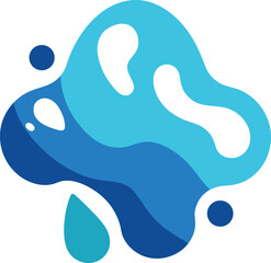 Obraz premium Flat soft liquid shape icon inspired by water flow vector illustration