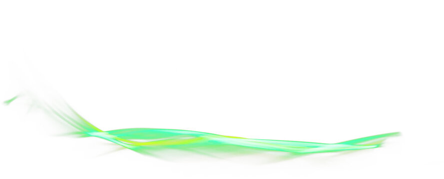 Abstract Light Effect with Glowing Particles on Transparent Background