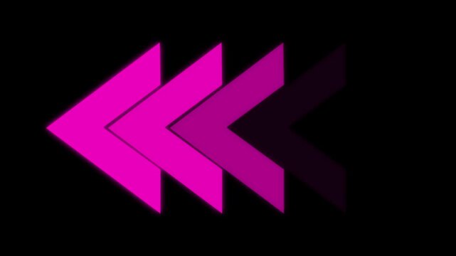 Left Side-directional arrow loop animation. Animated arrows.4k animation.