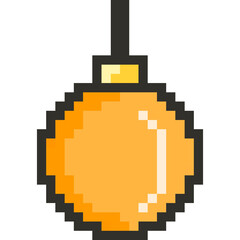 Christmas Pixel Art Icon Set with Santa Claus Snowman and Holiday Decorations