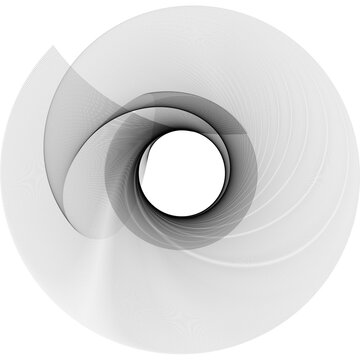 Complex Harmonograph Geometric Spiral Pattern with Intricate Fine Lines and Abstract Spirograph Design on White Background