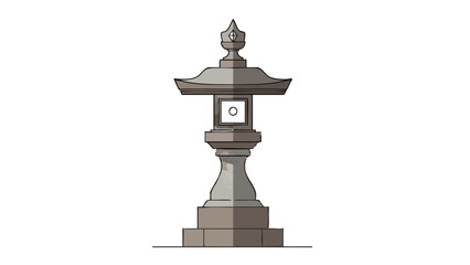 Obraz premium Stone lantern in traditional Japanese style representing National Foundation Day of Japan 