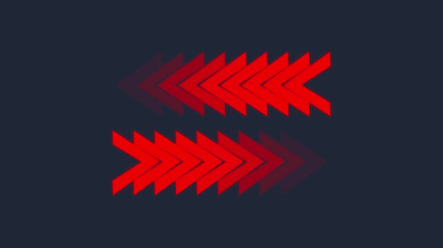 Animated Left- Right directional white arrow for the overlay. next button concept animation. loading animation.