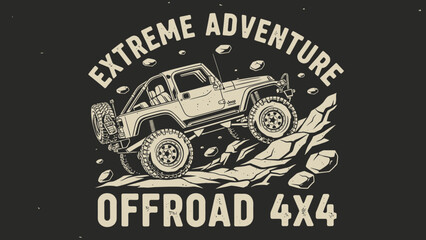 Vintage retro car label illustration with a classic automobile design for transportation and auto themes