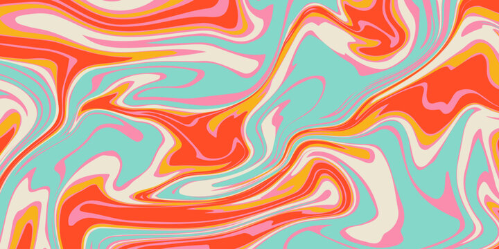 Psychedelic swirl acid wave rainbow line backgrounds in 1970s 1960s hippie style. y2k wallpaper patterns retro vintage 70s 60s groove. psychedelic poster background