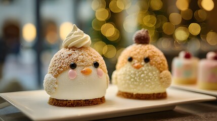Adorable Bird-Shaped Desserts - A Sweet Culinary Creation.