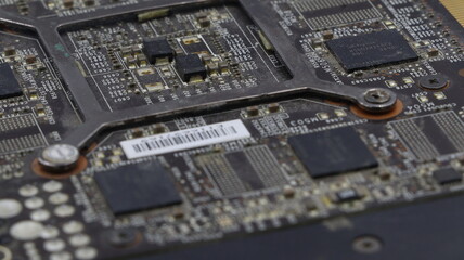 Chips in an old video card. Computer Repair.