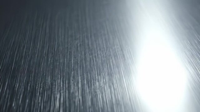 A close up shot of a black table with a knife resting on its edge, juxtaposed with a gleaming metal surface casting an intriguing glow, conveys a concept of quiet moments of introspection.