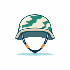 Obraz premium Camouflage Military Helmet for Soldier Protection and Safety.