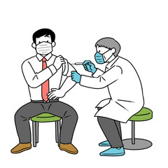 予防接種をするイラスト