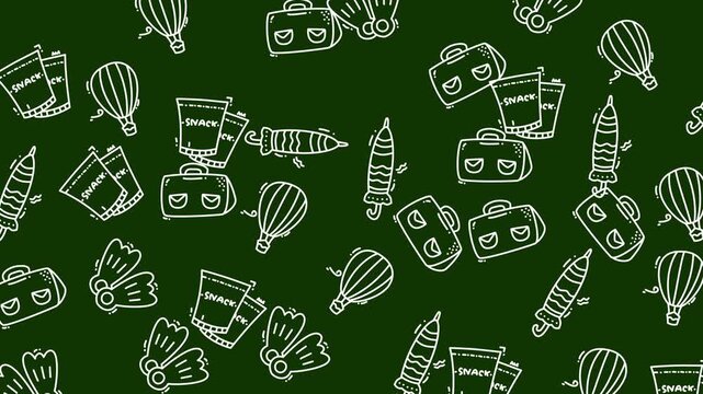 holiday pattern Travel themed illustrations. Ideal for holiday summer theme needed travel blogs, social media posts, and vacation promotions.