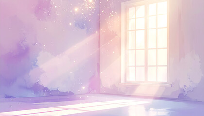 やさしい光が入る窓 _generated by AI