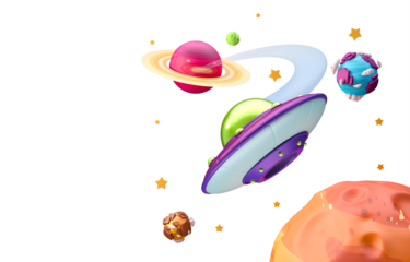 Scientific Space Satellite 3D Render PNG Transparent Background