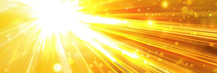 Obraz premium A brilliant, abstract depiction of radiant light, exploding outward with a golden luminosity