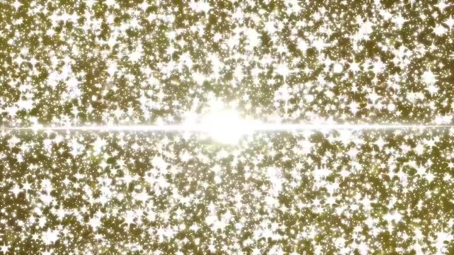金色のパーティクルが広がる銀河の背景