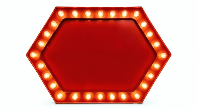 Blank Hexagon Neon Sign with Bright Lights for Customization