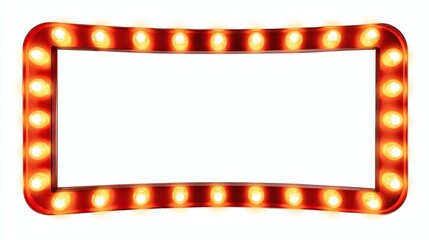 Vintage Light-Up Frame with Bulbs for Retro Display or Signage