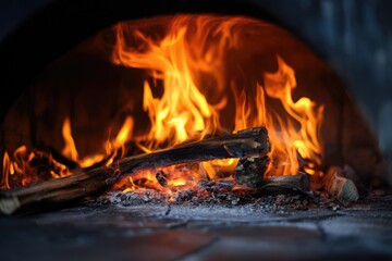 Fototapeta premium fire in the fireplace