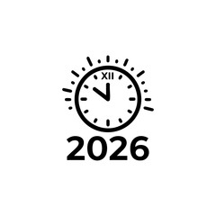 Fototapeta premium 2026 new year countdown clock ticking to twelve