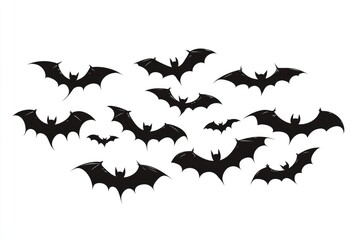 Naklejka premium A flock of flying bats
