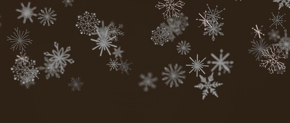 Elegant winter design with falling snowflakes. Perfect for seasonal greetings, winter themes, and holiday desig © vegefox.com