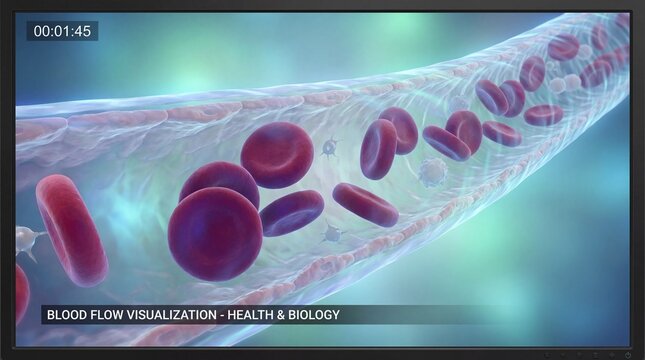 Blood Flow Visualization Health and Biology Medical Screen Interface