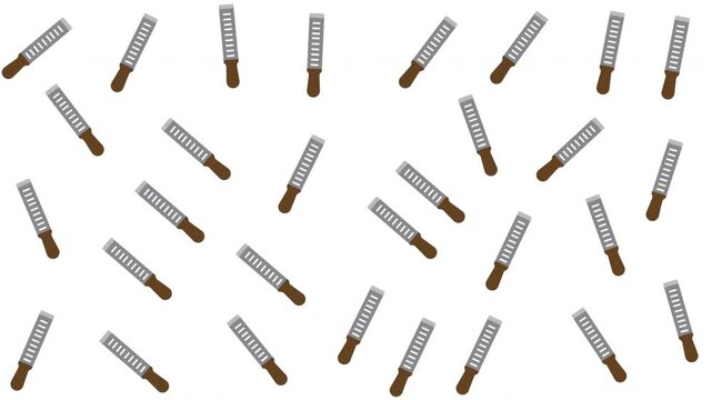 Scattered Disposable Vape Pens Pattern, Isolated on White Background, Graphic Illustration, Minimalist Design, Flat Lay View