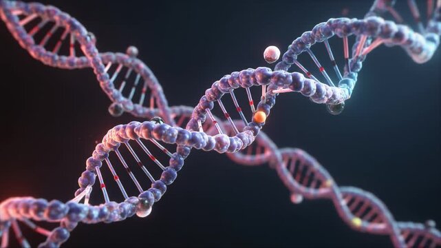 Vibrant 3D visualization of multiple DNA double helix structures, symbolizing advanced genetic research, biotechnology, and the fundamental molecular basis of life