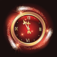 Christmas chimes with glowing sparkle firework