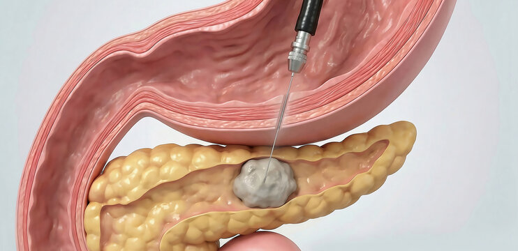 Transgastric EUS-FNA of Pancreatic Mass: Endoscopic Fine Needle Aspiration Biopsy via Stomach Wall