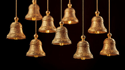 Luxury Golden Bells with Serene Atmosphere