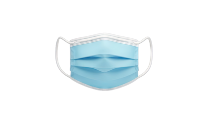 Blue Surgical Mask Isolated on White Background