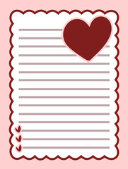 Cute Paper Line With Love