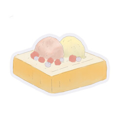 Vanilla Ice Cream Cake Illustration
