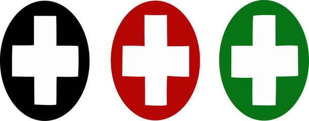 Red cross icon, aids icon set, medicine icon illustration, emergency hospital icon, white background, medicine health symbol, vector illustrator.