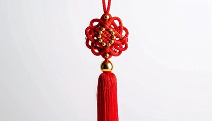 Chinese Red Knot Ornament Tassel Decor