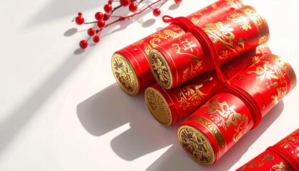 Red Firecrackers Chinese New Year Celebration