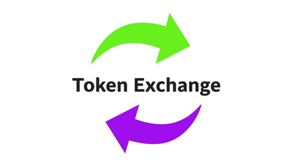 Vibrant graphic symbolizing the fluid exchange of tokens, assets, or data, showcasing a continuous process of conversion and seamless transaction workflow