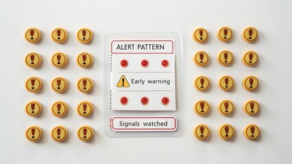 Alert Pattern Early Warning Signals Watched Safety Indicators and Risk Management Visual Representation