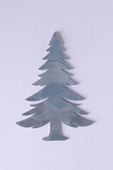isolated paper tree on blank paper with texture
