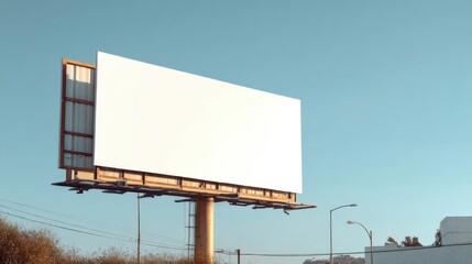 Sunny Day Billboard on White Background
