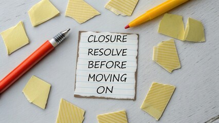 Inspirational Note on Resolving Issues and Finding Closure Before Moving Forward in Life and Relationships