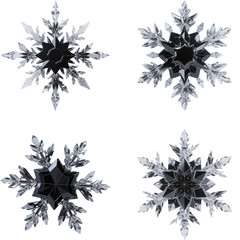 雪の結晶　氷　冬