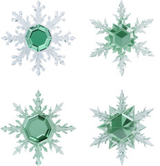 雪の結晶　氷　冬