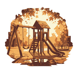 T-shirt design  wooden house