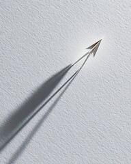 strategy focus concept minimal, single clear arrow or focal line, clean background